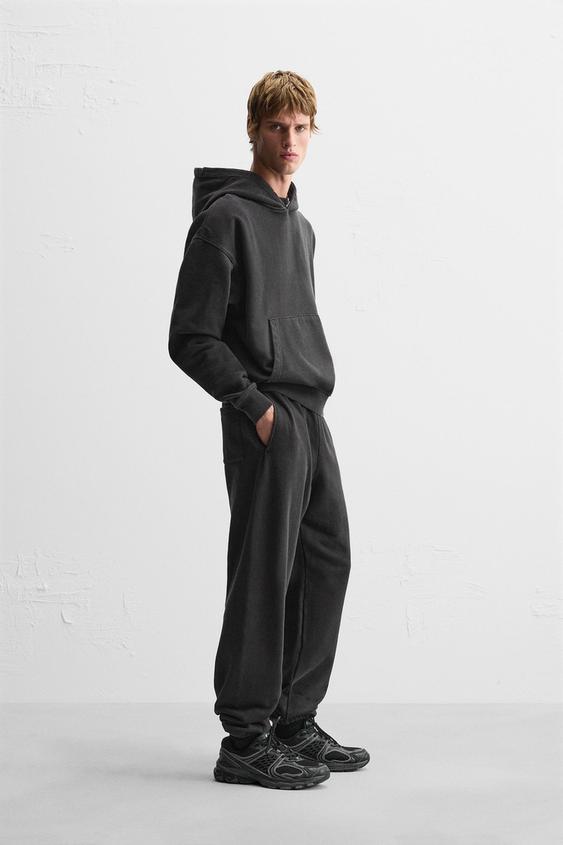 Boxy Fit Sweatsuit - Black